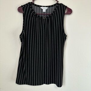 Liz Claiborne Women’s Black and White Sleeveless Top Size Small